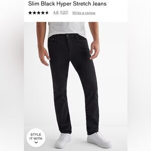 Men’s Express Black Slim Hyper Stretch Jeans 32x32
